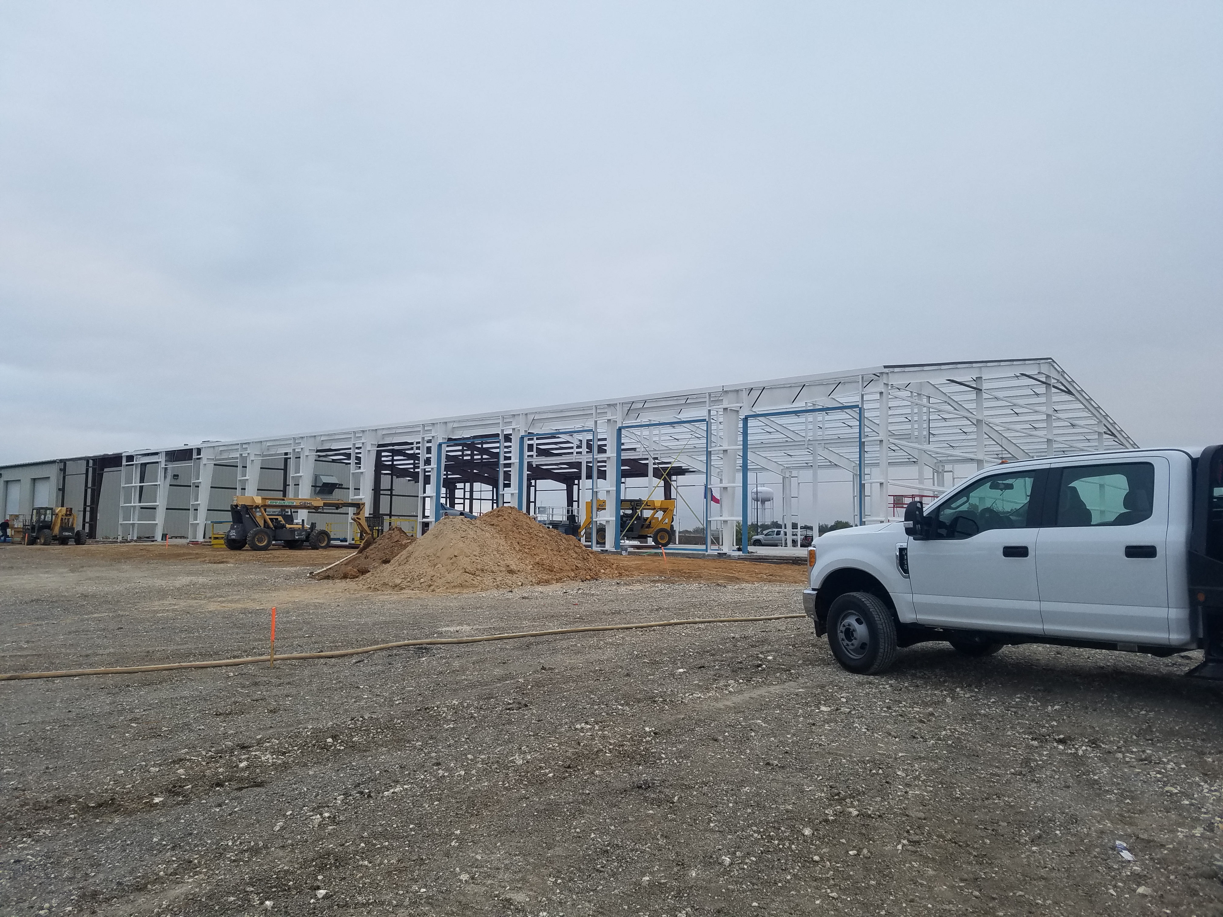 RV facility steel frame and adjoining structure in Alvarado, Texas