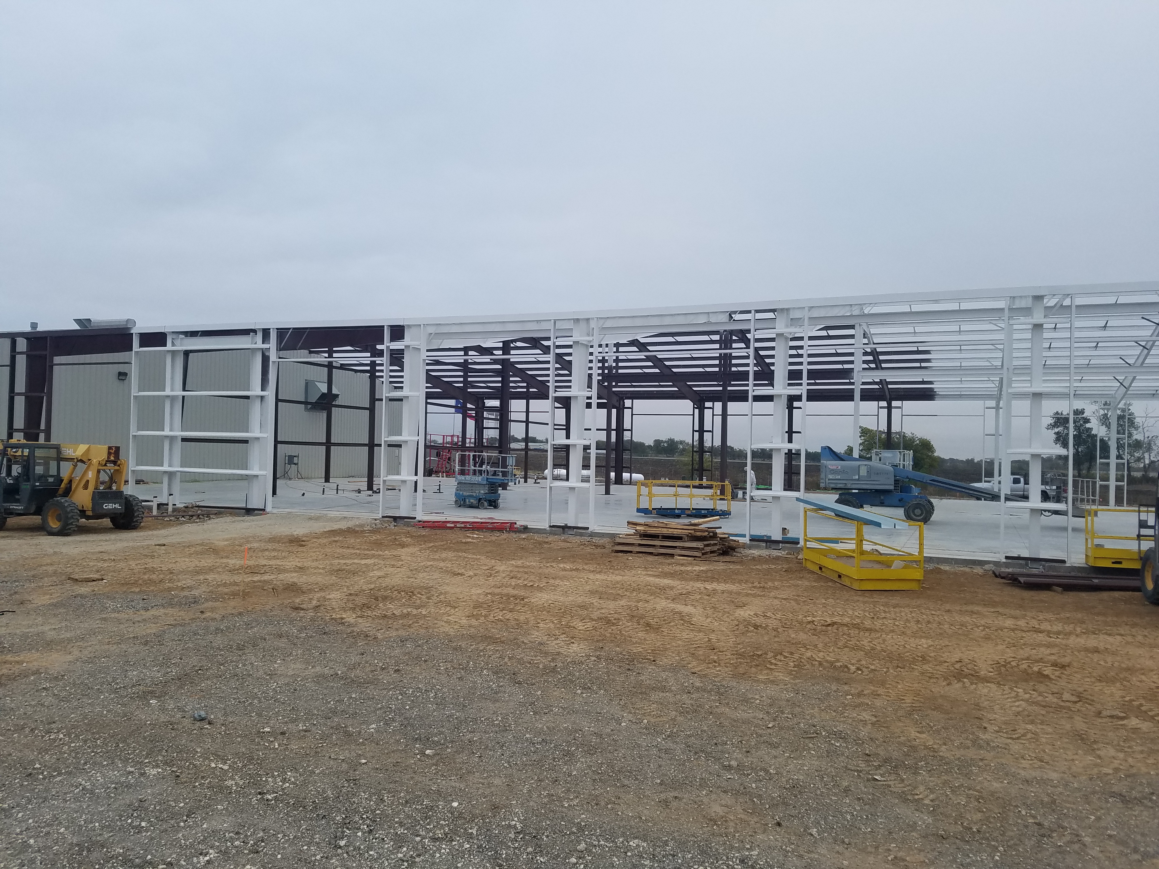 Opposite side of the RV facility under construction in Alvarado, Texas